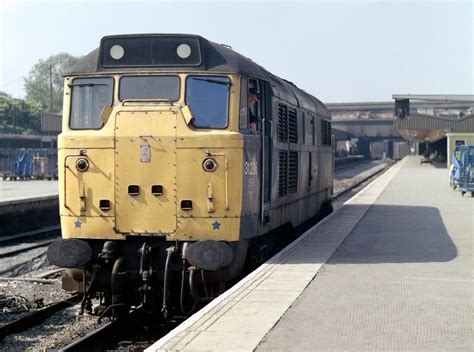Br Class 31 Locomotive Pauses For The Right Of Way Northbound