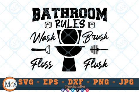 Bathroom Signs SVG Bathroom Rules SVG Bathroom SVG Funny Bathroom