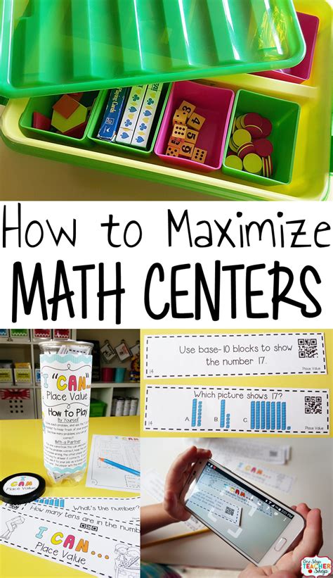 How To Maximize Math Centers Math Centers Math Classroom Math