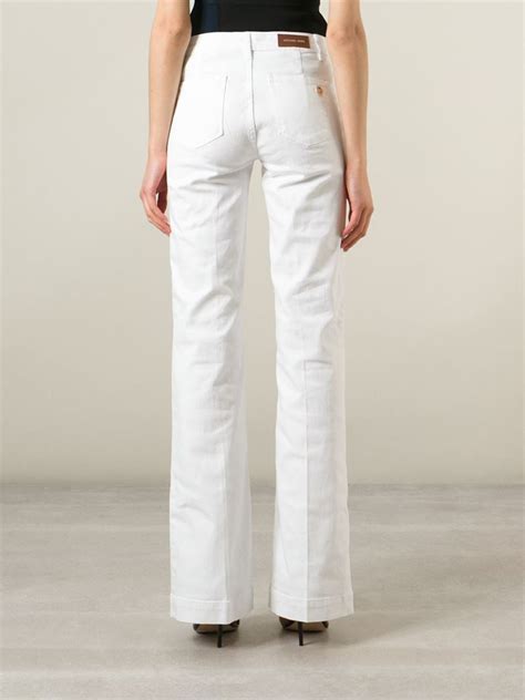 Michael Michael Kors Wide Leg Jeans In White Lyst