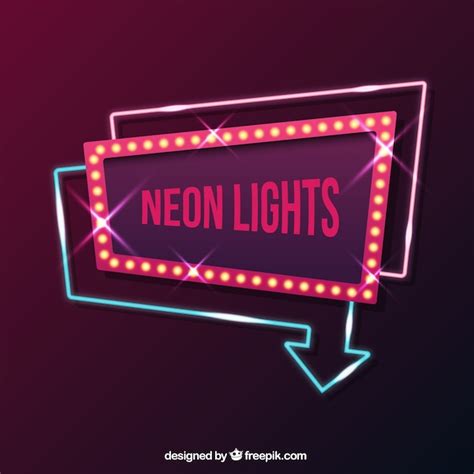 Free Vector Geometric Neon Sign