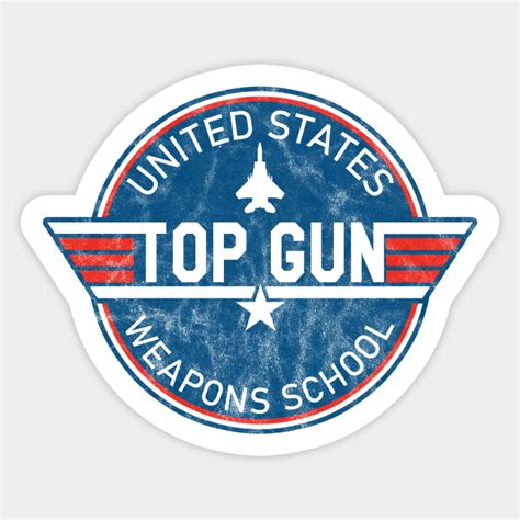 Top Gun Vintage Top Gun Sticker Teepublic