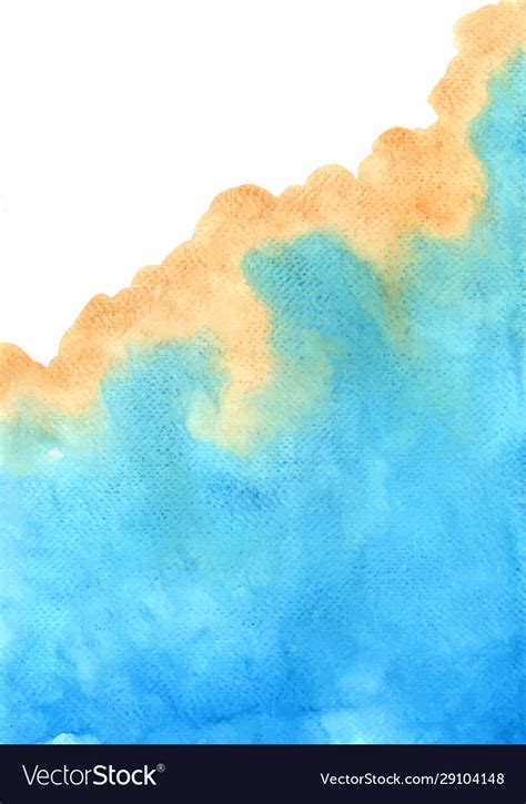 Abstract Brown And Blue Watercolor Background Vector Image