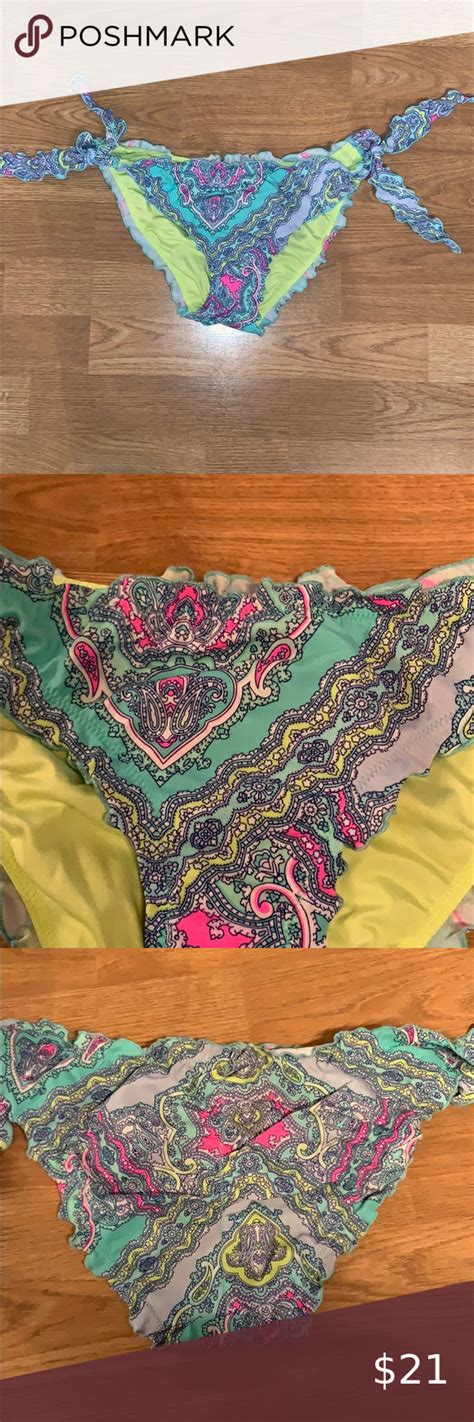 Vs Ruffled Ruched Bikini Bottoms In 2020 Ruched Bikini Bottoms