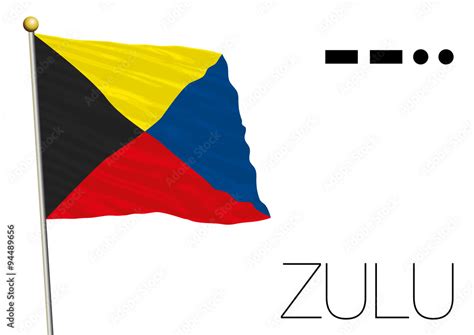 Zulu Flag International Maritime Signal Vector De Stock Adobe Stock