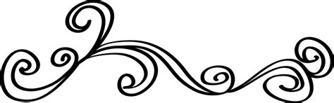 Simple Line Art Designs ~ Line Decorative Swirl Clipart Border