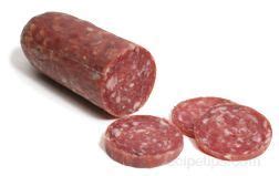 Salami is the name given to a family of 'cut and keep' sausages made from a mixture of raw meat such as pork, beef or veal flavoured with spices and herbs. Salchichon Sausage (With images) | Sausage, Cooking recipes, How to make sausage