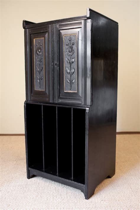 Late Victorian Ebonised Music Cabinet Antiques Atlas