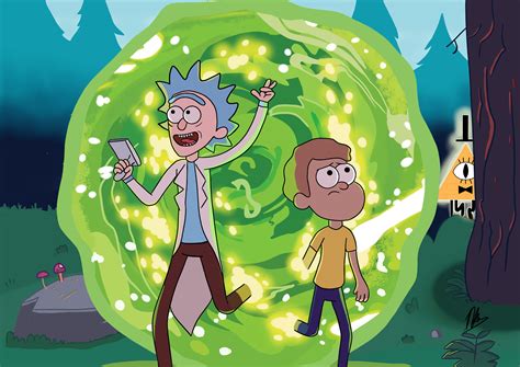 Rick And Morty Fall Upon Gravity Falls By Inkynkem On Newgrounds