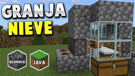 COMO HACER Una GRANJA De NIEVE En Minecraft 1 18 Java Bedrock