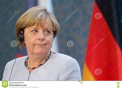 Angela Merkel Famous Statuette In Napes Editorial Image