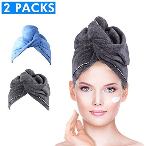 Microfiber Hair Towel Wrap Turban Duomishu Super Absorbent Anti Frizz