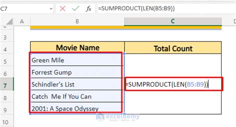 How To Count Characters In Cell Including Spaces In Excel 5 Methods