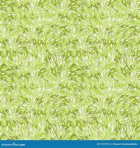 Green Grass Texture Seamless Pattern Background Cartoon Vector