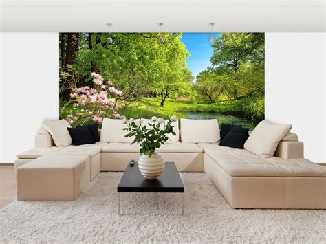 Park In The Spring Wall Mural Dm136 Full Size Large Wall Murals The