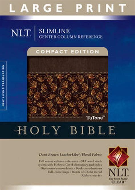 Slimline Center Column Reference Bible Nlt Large Print