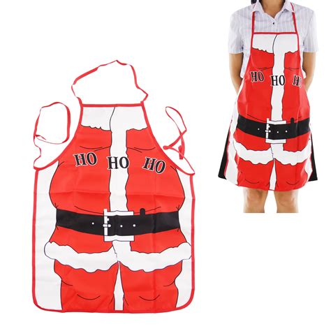 47x68cm Christmas Decorations Men Santa Claus Aprons For Adults Dinner Party Cooking Apron