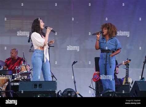 New York Ny Usa 30th July 2021 Ashley Loren And Adrienne Warren Perform During Carnegie