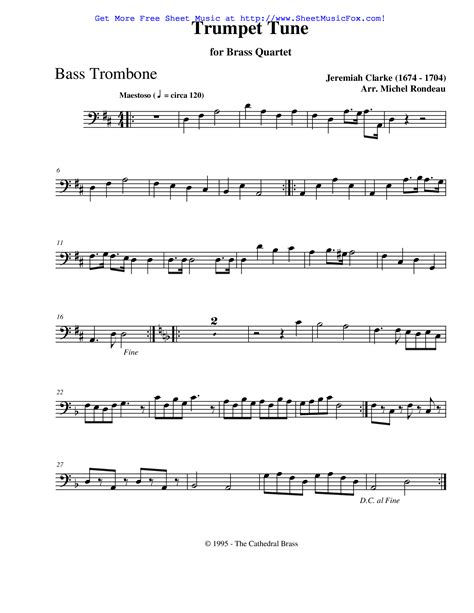 Free Printable Trumpet Music Sheets Printable Templates