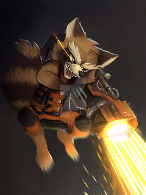 Rocket Racoon By Majogartegarcia On Deviantart