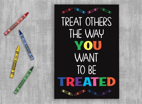 Treat Others The Way You Want To Be Treated Sign For Etsy