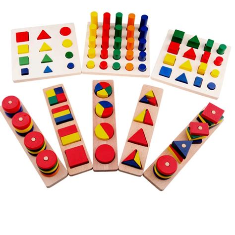 Montessori Materials Cylinder Educational Toy Block Wood Teaching Aids