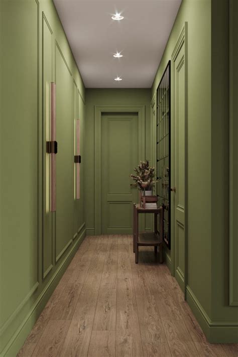 Green Hallway Interior Design Ideas