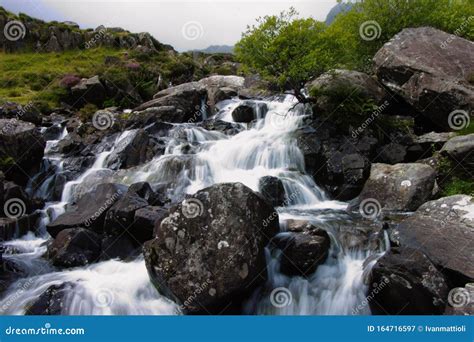River In Snowdonia National Park Between Llyn Idwal And Llyn Ogwen