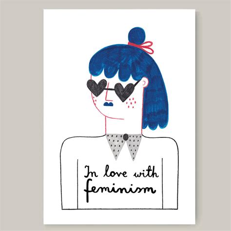 in love with feminism print