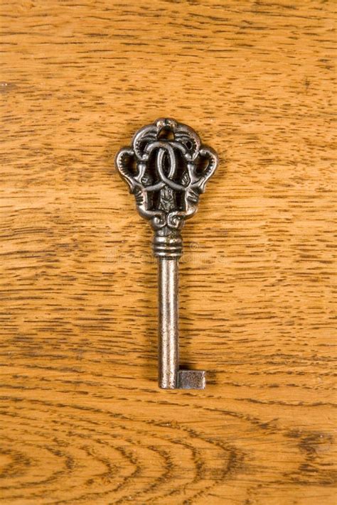 Vintage Key Over Wood Background Stock Image Image Of Wood Object
