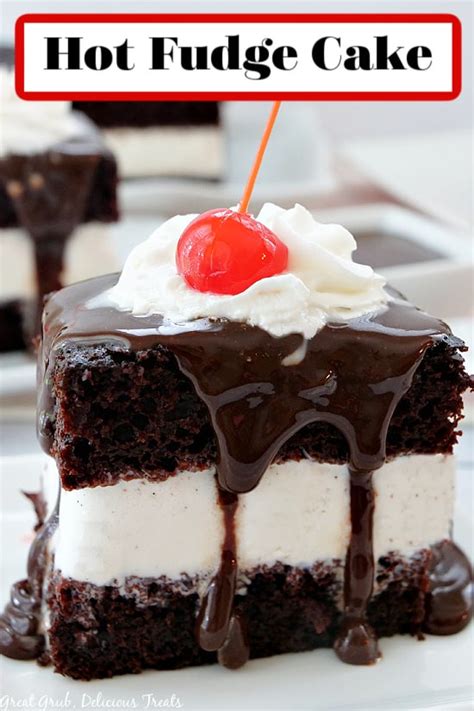 Hot Fudge Cake Is A Delicious And Moist Chocolate Cake With An Ice Cream Layer In The Middle And