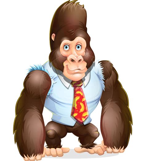 Funny Gorilla Cartoon Vector Character Graphicmama