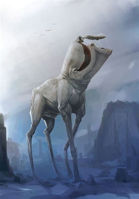 The development of additional creatures has seen creatures formed in concept art before being properly created and added, as well as certain ideas being scrapped after art has been made of them. Oogga- The Mhulga steed | Dark fantasy art, Scary art ...