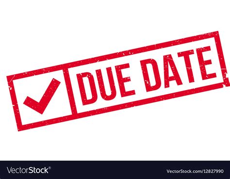 Due Date Rubber Stamp Royalty Free Vector Image