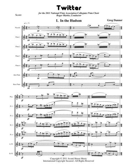 Twitter For Flute Choir By Greg Danner Digital Sheet Music For