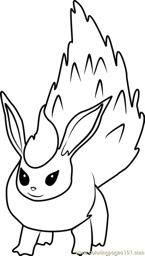 Flareon Pokemon Go Coloring Page Free Pokémon Go Coloring Pages
