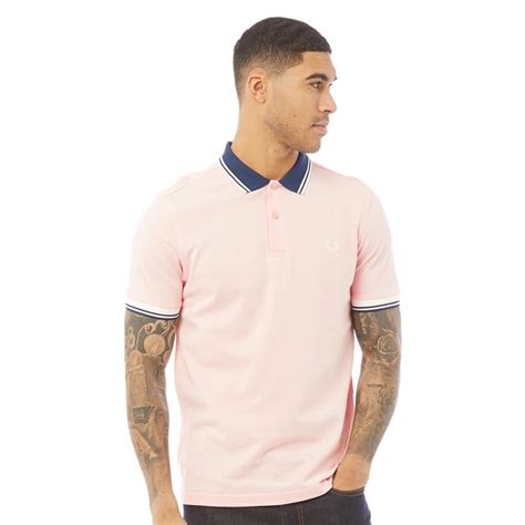Buy Fred Perry Mens Contrast Rib Polo Parfait