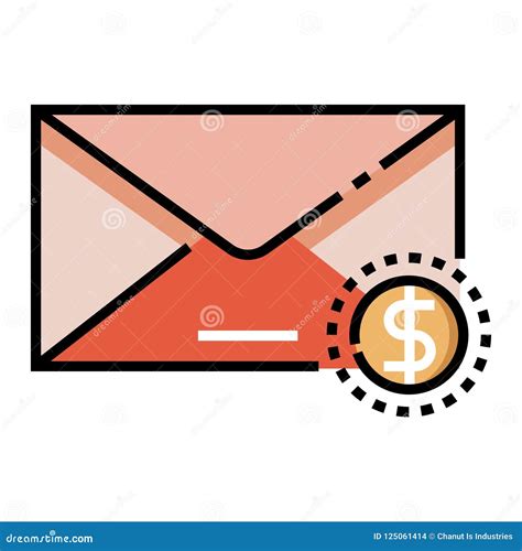 Postage Linecolor Illustration Stock Vector Illustration Of Income