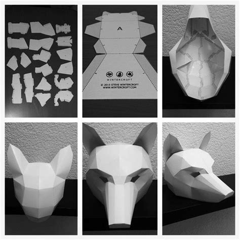 Wintercroft Low Poly Masks Paper Crafts 3d Paper Crafts Origami