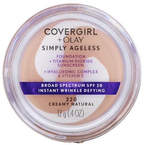 Covergirl Olay Simply Ageless Foundation 220 Creamy Natural 4 Oz