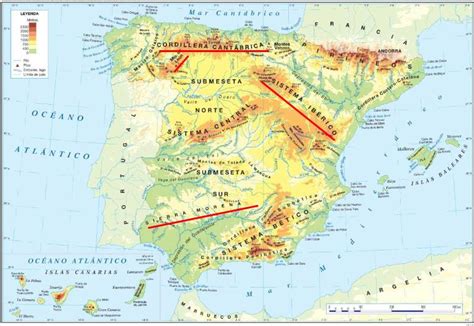 Conocimiento Del Medio Sexto Hc Tema 2 Relieve Y Ríos De España