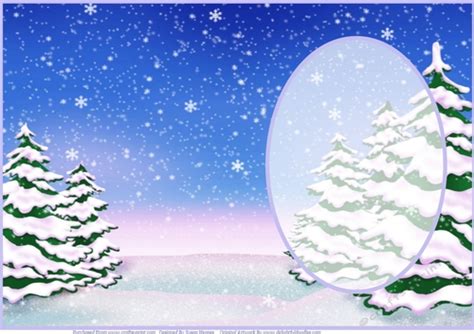 Evening Snow Scene Insert With Border Cup911231846