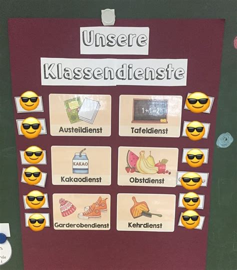 Klassendienste Schilder Zum Ausdrucken