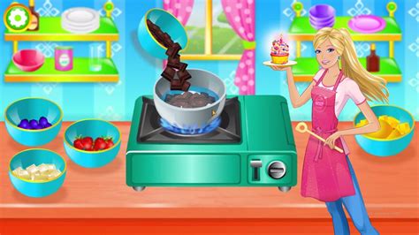 Main Masak Masakan Membuat Kue Berbie Permainan Anak Perempuan Film