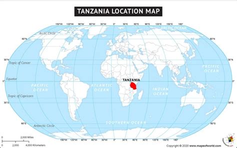 Tanzania On World Map Caoticamary