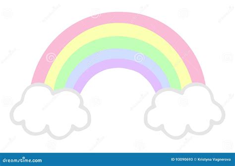 Pastel Rainbow Stock Vector Illustration Of Blue Nature 93090693