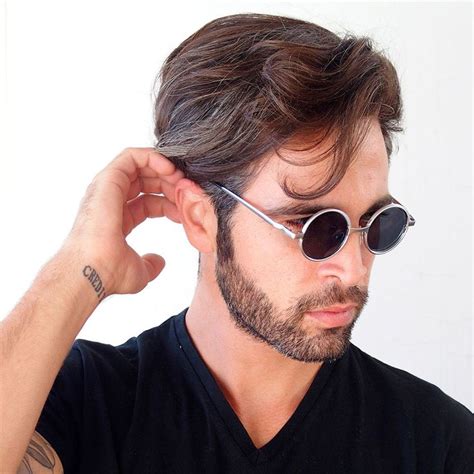 small round sunglasses metal frame gold silver lens options steampunk sunglasses small round