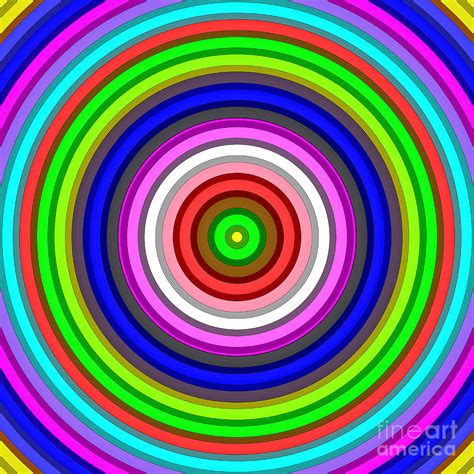 Bright Vibrant Color Circles Digital Art Digital Art