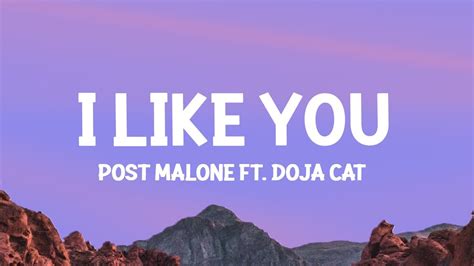 Post Malone I Like You Lyrics Ft Doja Cat Youtube Music
