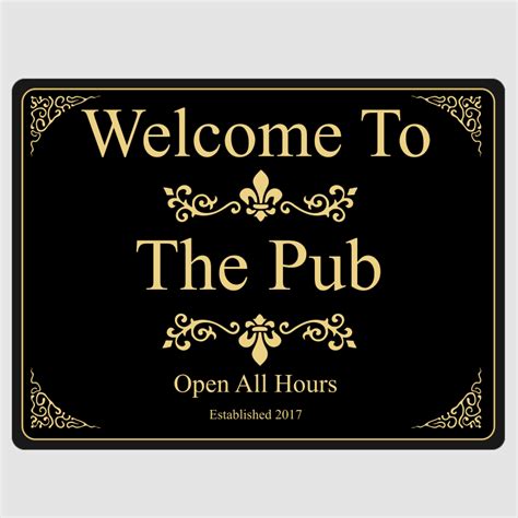 Welcome To The Pub Wall Plaque